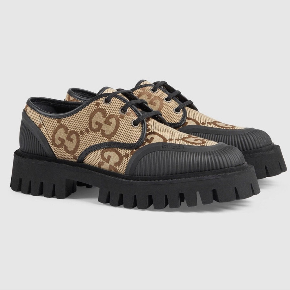 Gucci Maxi GG Lace Up Shoes